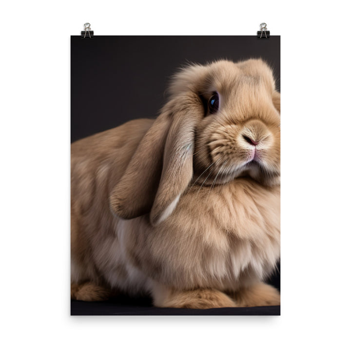 American Fuzzy Lop Portrait Photo paper poster - PosterfyAI.com
