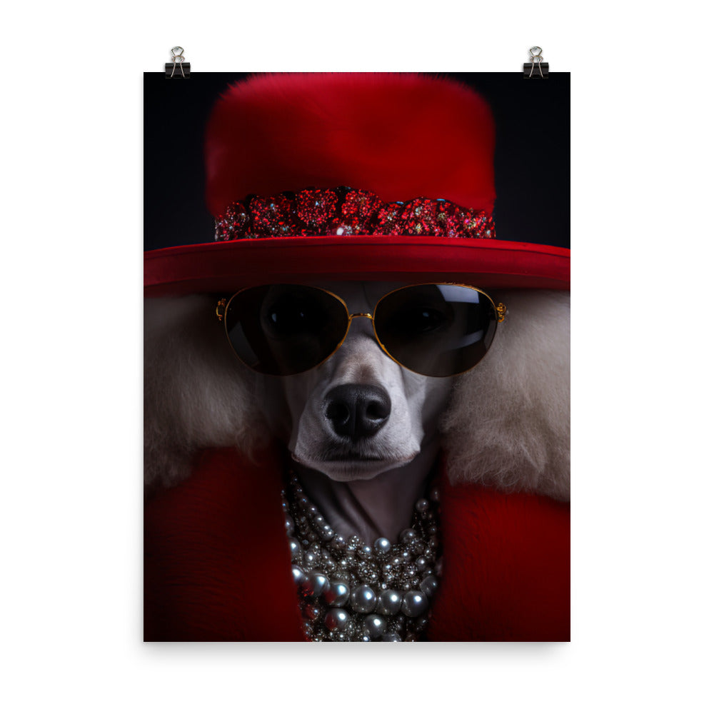 The Glamorous Poodle Photo paper poster - PosterfyAI.com