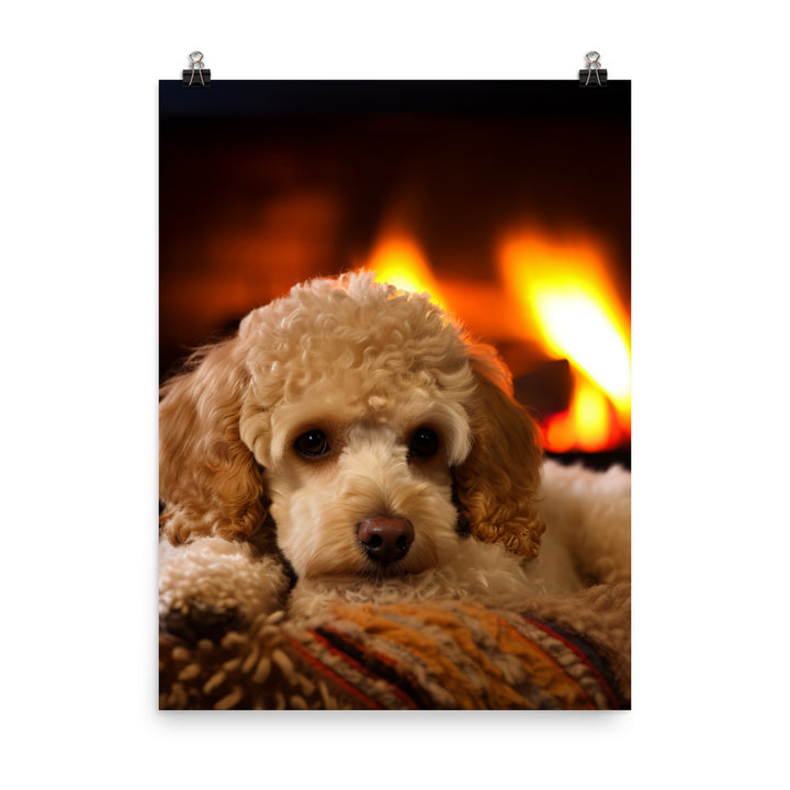 The Adorable Poodle Photo paper poster - PosterfyAI.com