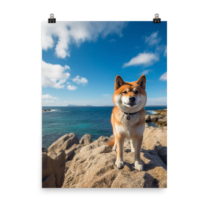 Shiba Inu Gazing Out Photo paper poster - PosterfyAI.com