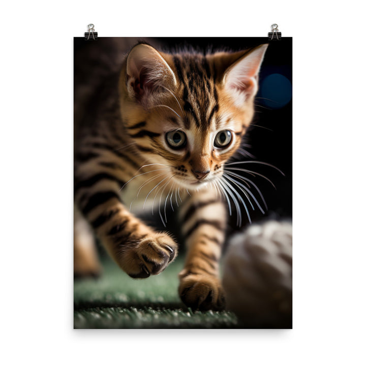 Bengal Kitten Photo paper poster - PosterfyAI.com