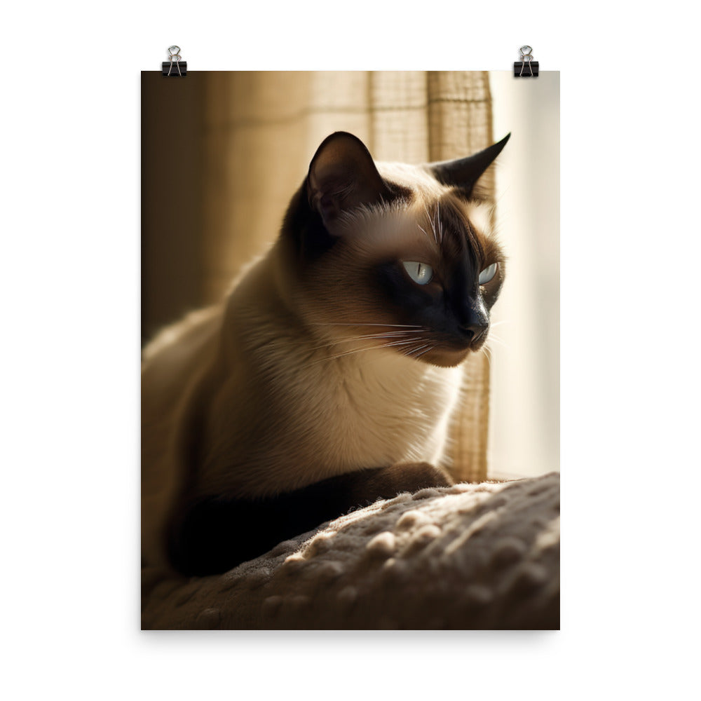 Siamese Serenity Photo paper poster - PosterfyAI.com