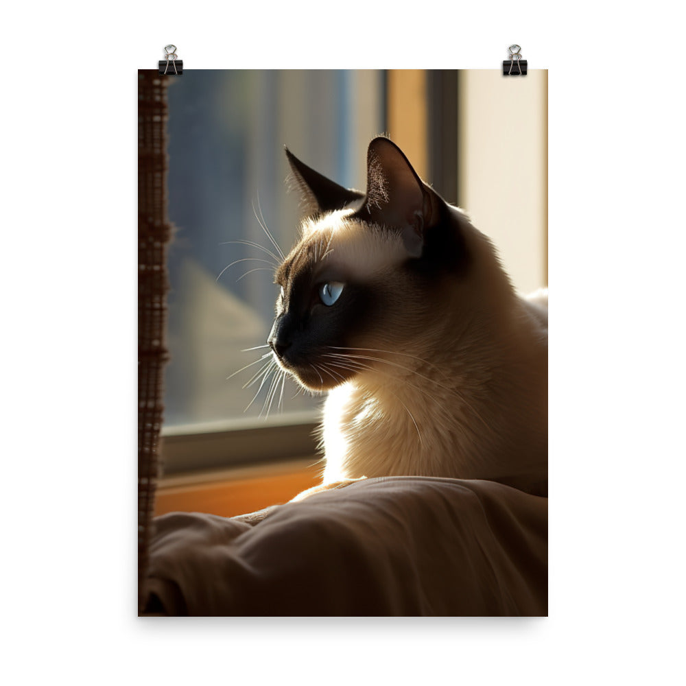Siamese Serenity Photo paper poster - PosterfyAI.com