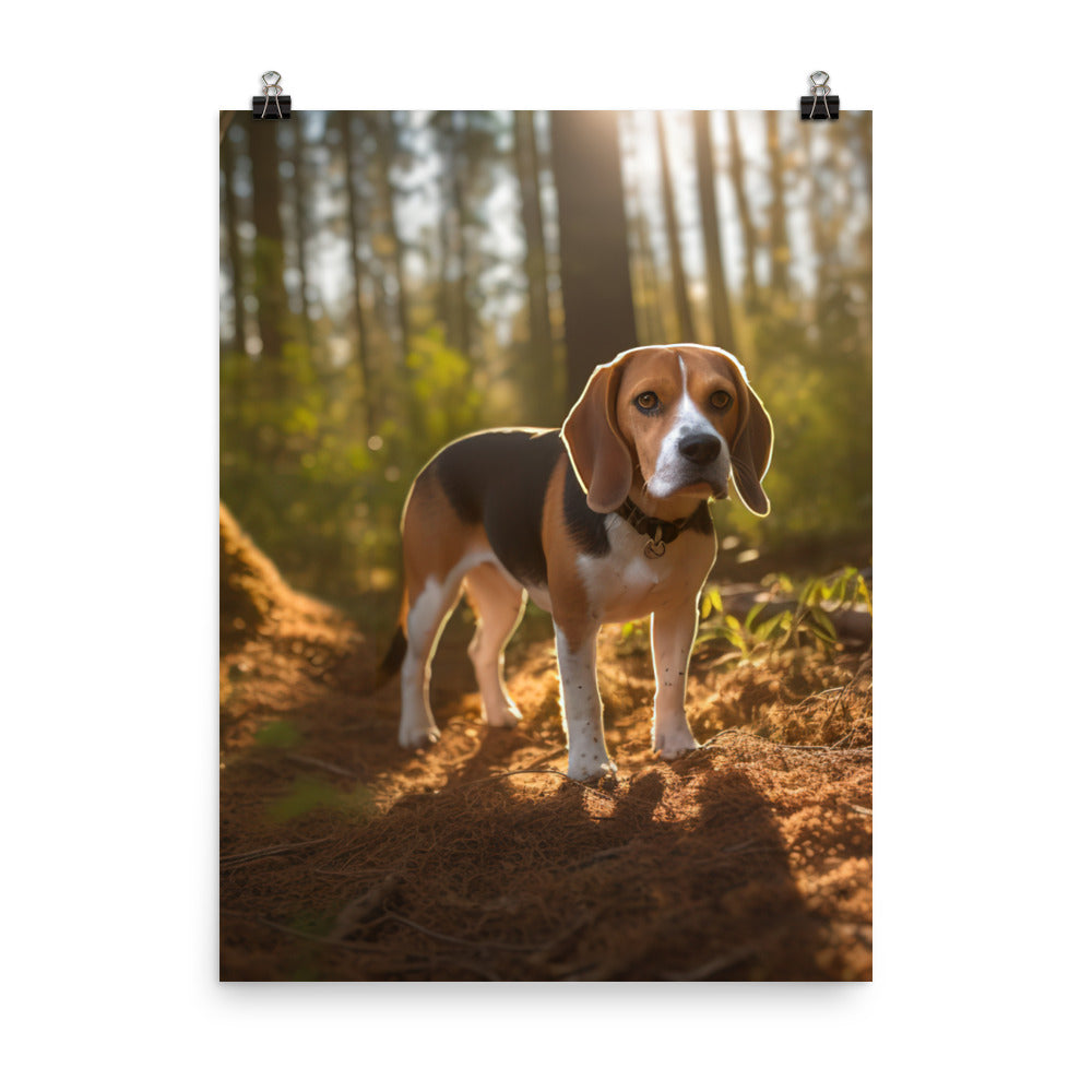 Beagle on the scent Photo paper poster - PosterfyAI.com