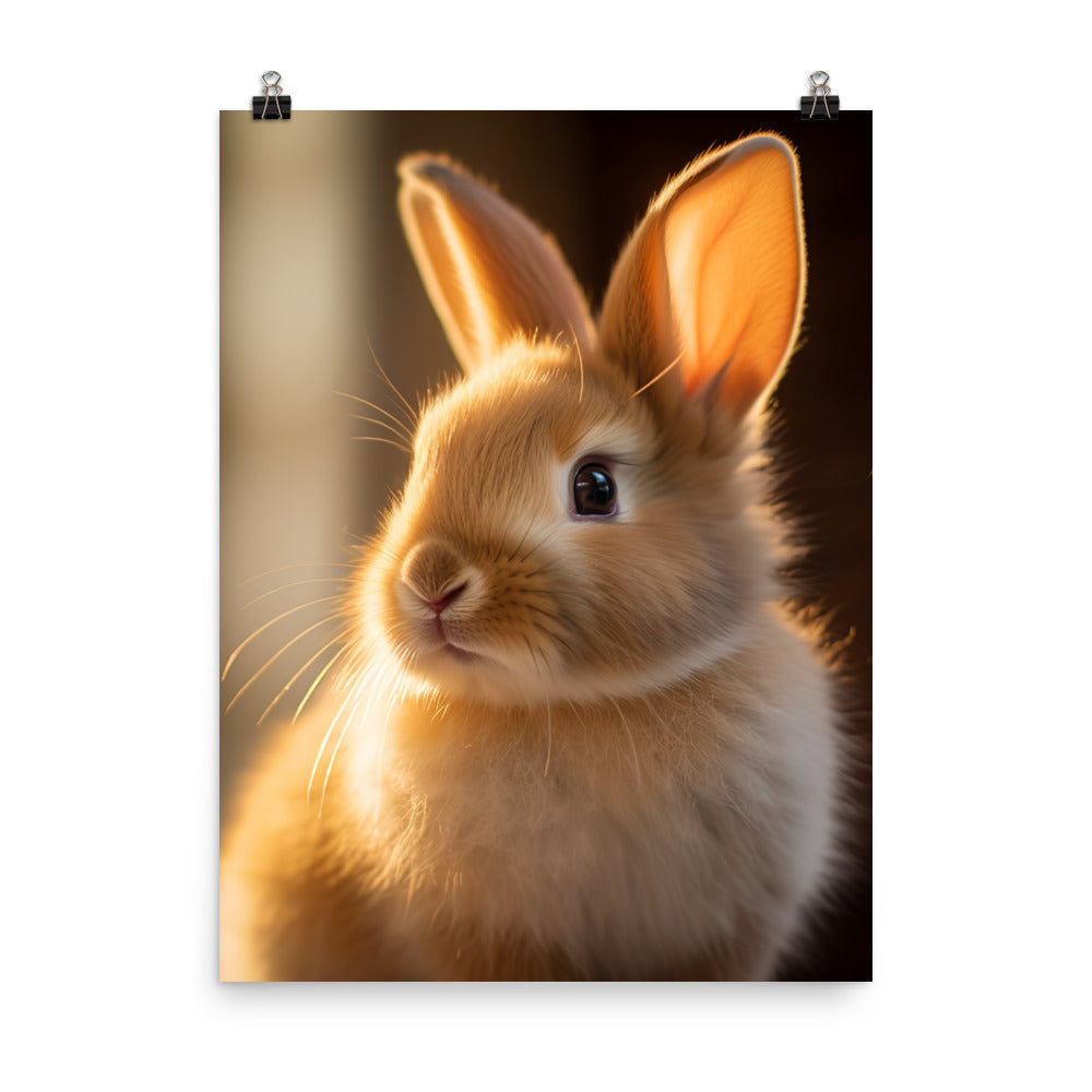 Beveren Bunny Photo paper poster - PosterfyAI.com