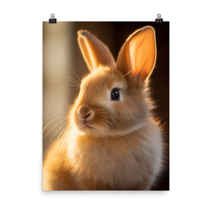 Beveren Bunny Photo paper poster - PosterfyAI.com