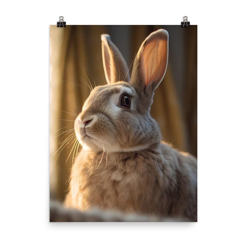 Beveren Bunny Photo paper poster - PosterfyAI.com