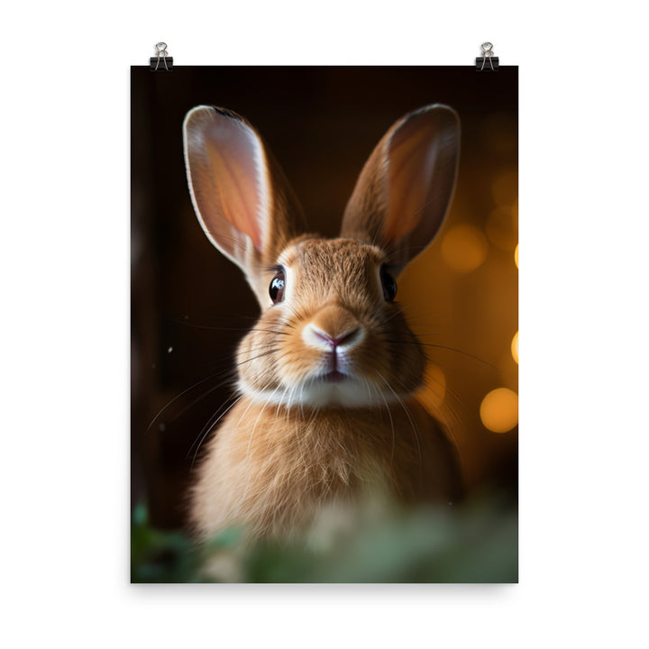 Tan Bunnys Playful Wonders Photo paper poster - PosterfyAI.com