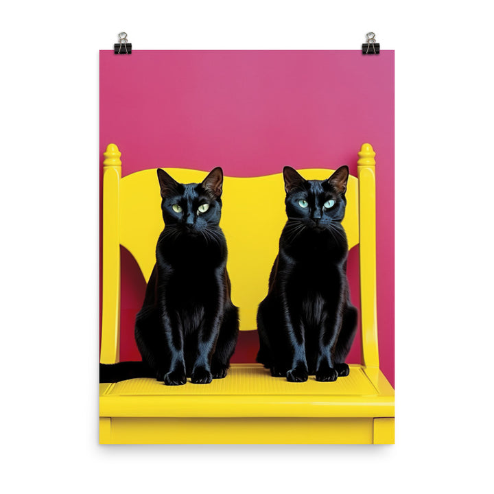 Striking Contrast of Bombay Cat Photo paper poster - PosterfyAI.com