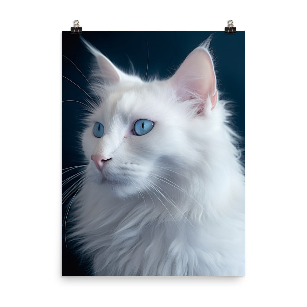 Turkish Angora Cat Photo paper poster - PosterfyAI.com