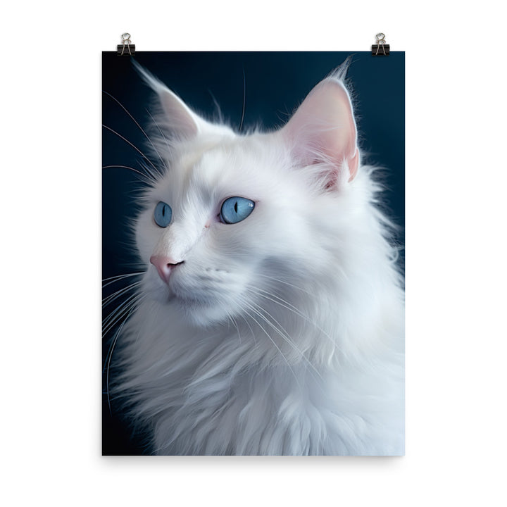 Turkish Angora Cat Photo paper poster - PosterfyAI.com
