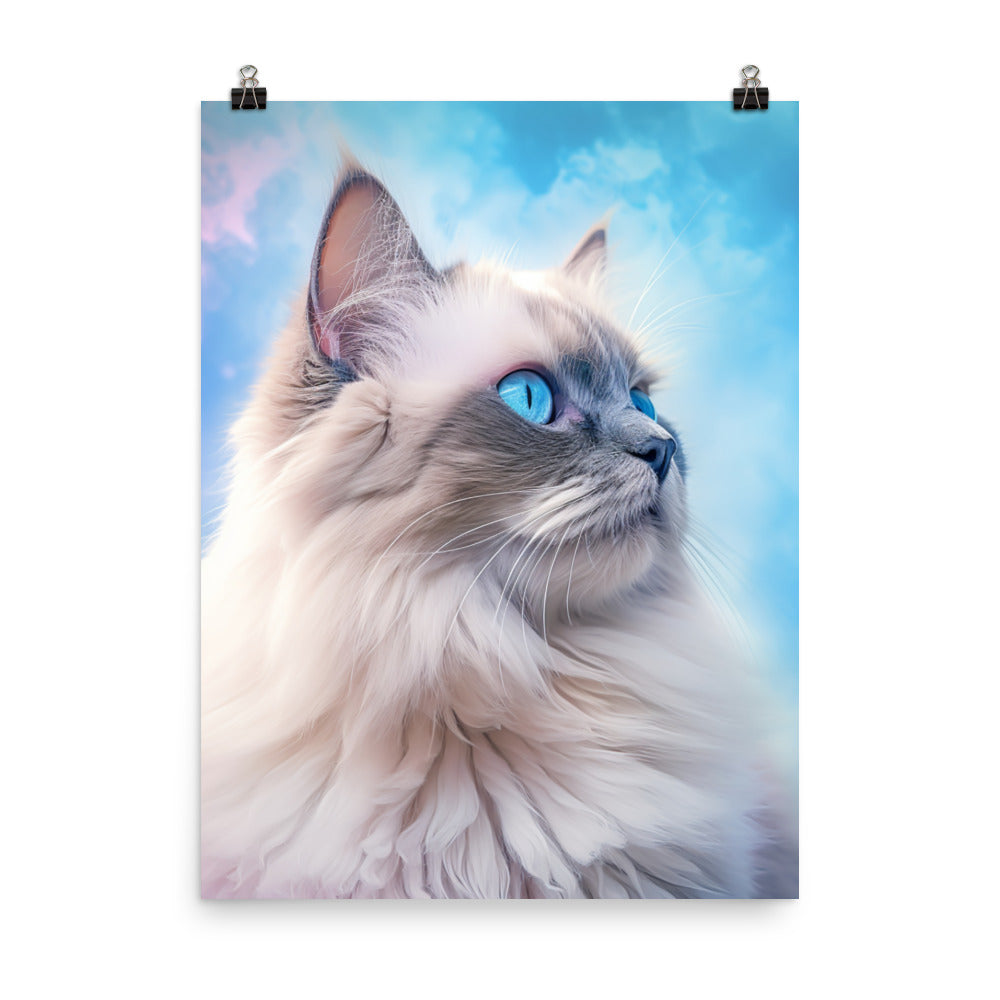 Birman Cat Photo paper poster - PosterfyAI.com