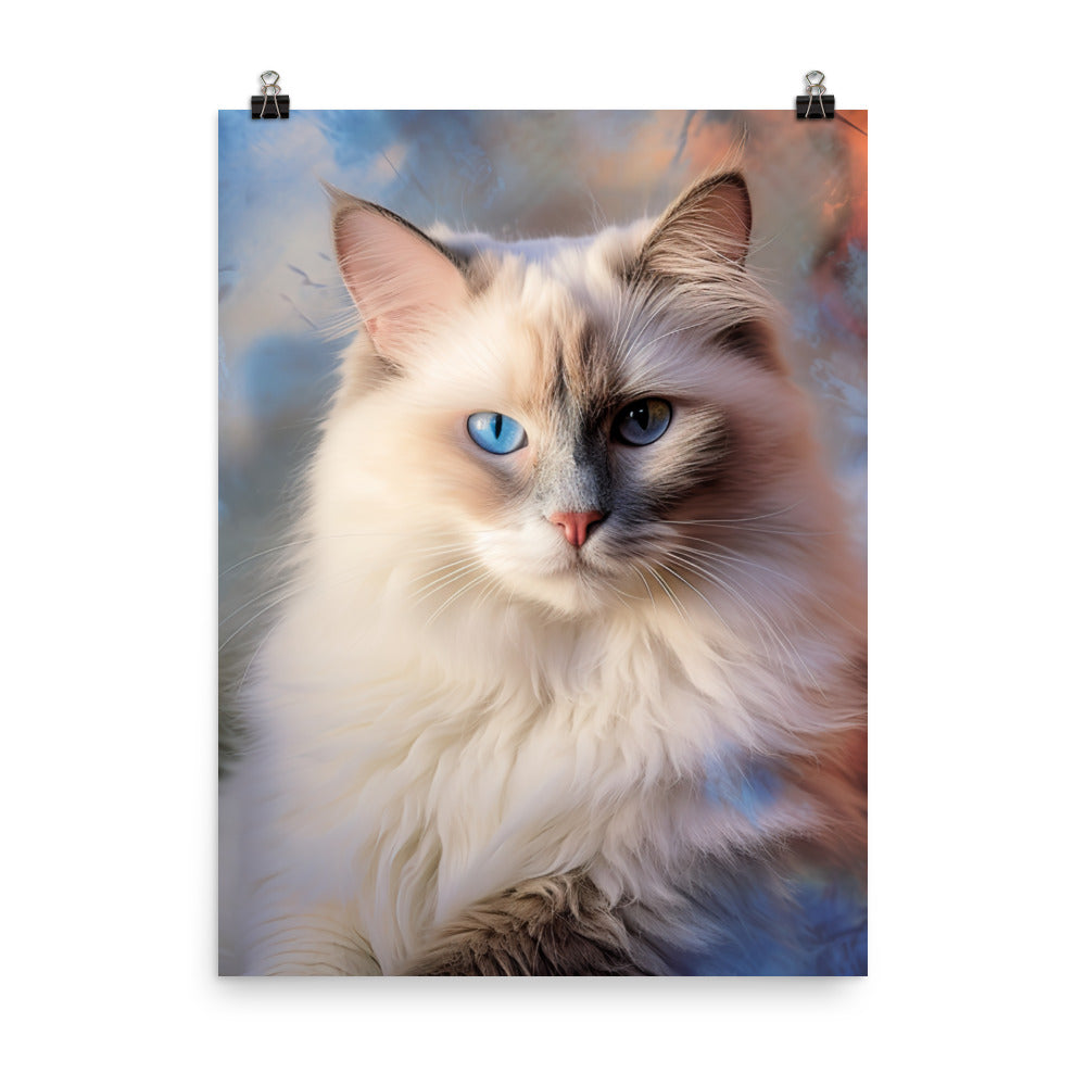 Birman Cat Photo paper poster - PosterfyAI.com