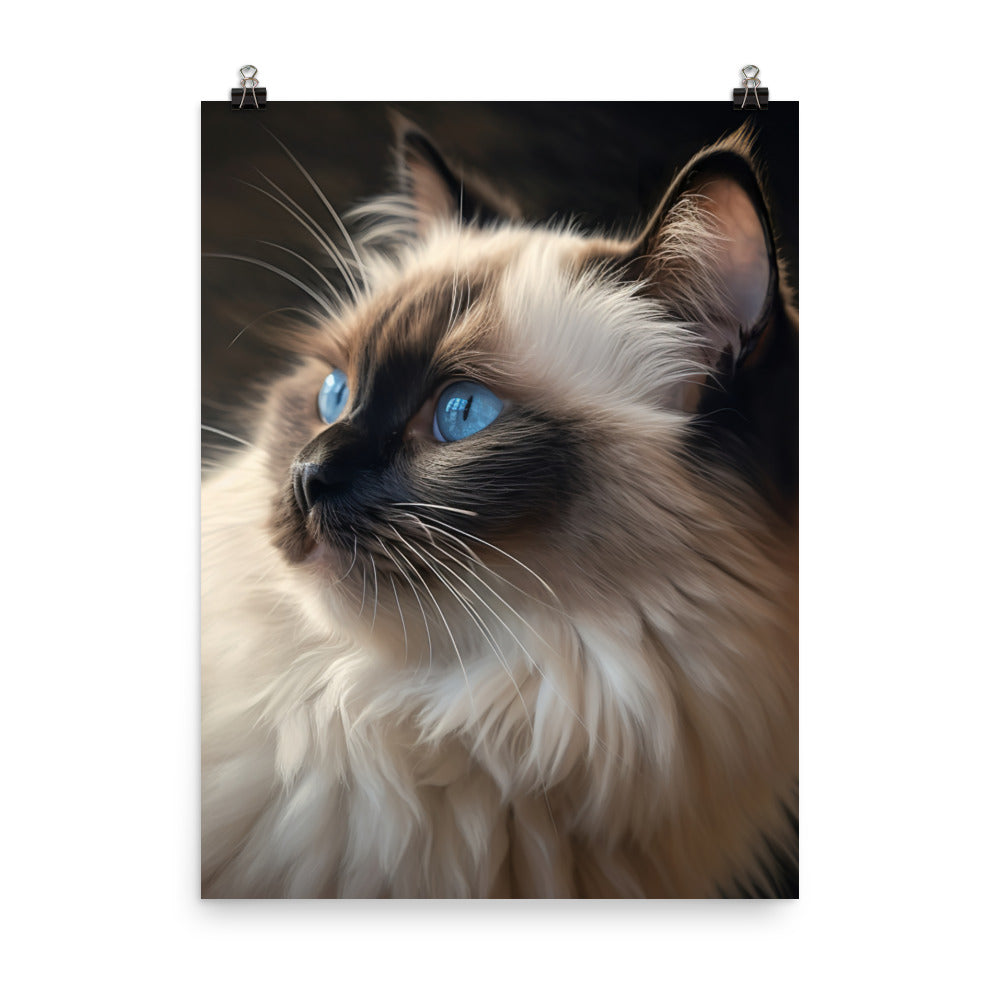 Birman Cat Photo paper poster - PosterfyAI.com