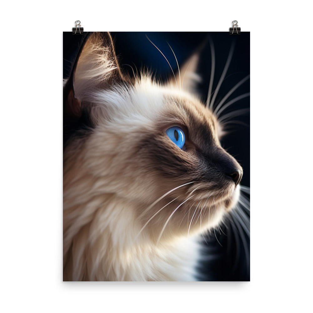 Birman Cat Photo paper poster - PosterfyAI.com