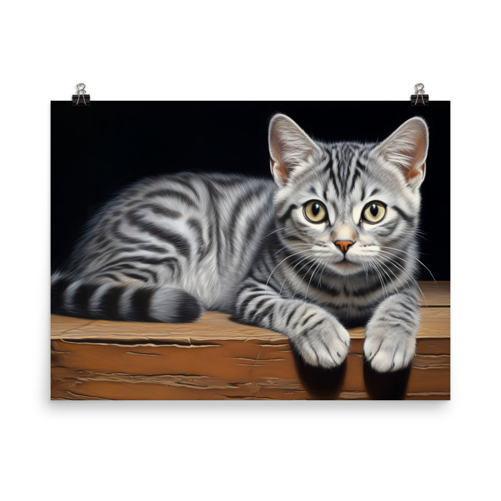 American Shorthair Photo paper poster - PosterfyAI.com