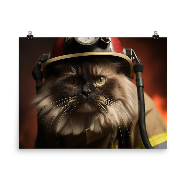 Himalayan Firefighter Photo paper poster - PosterfyAI.com