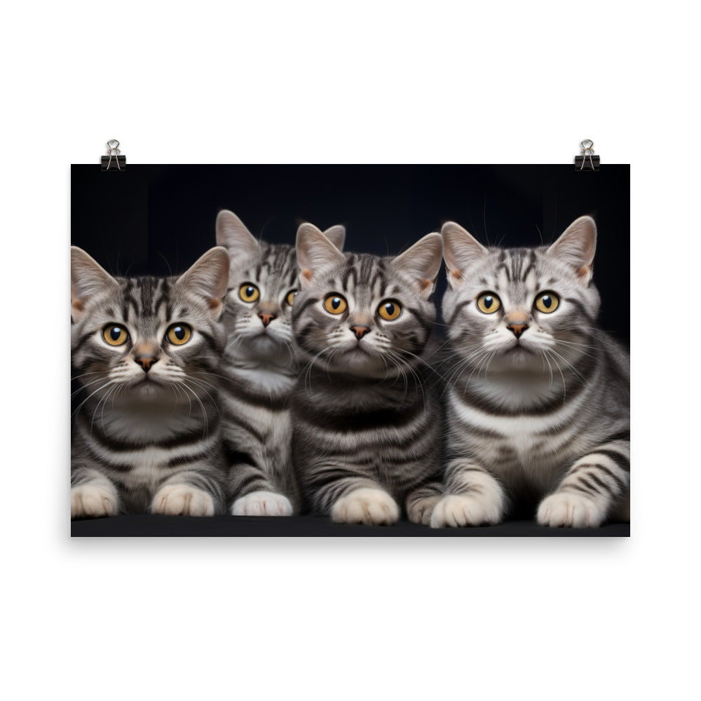 American Shorthair Photo paper poster - PosterfyAI.com