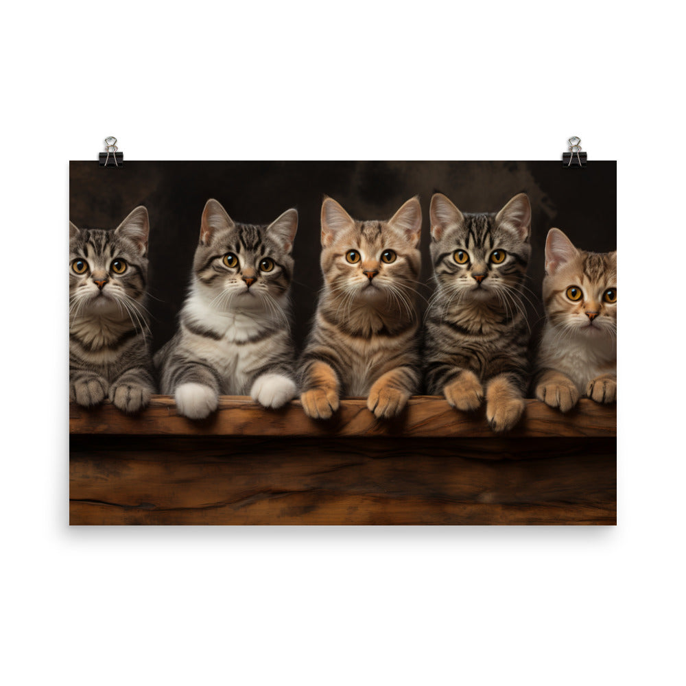 American Shorthair Photo paper poster - PosterfyAI.com