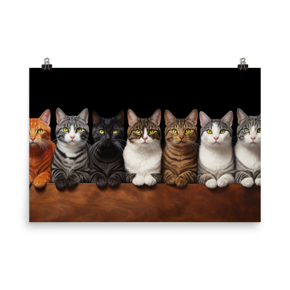 American Shorthair Photo paper poster - PosterfyAI.com