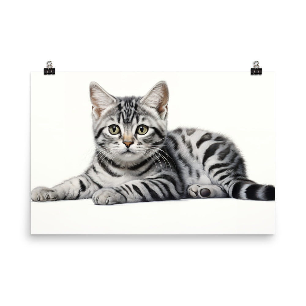 American Shorthair Photo paper poster - PosterfyAI.com