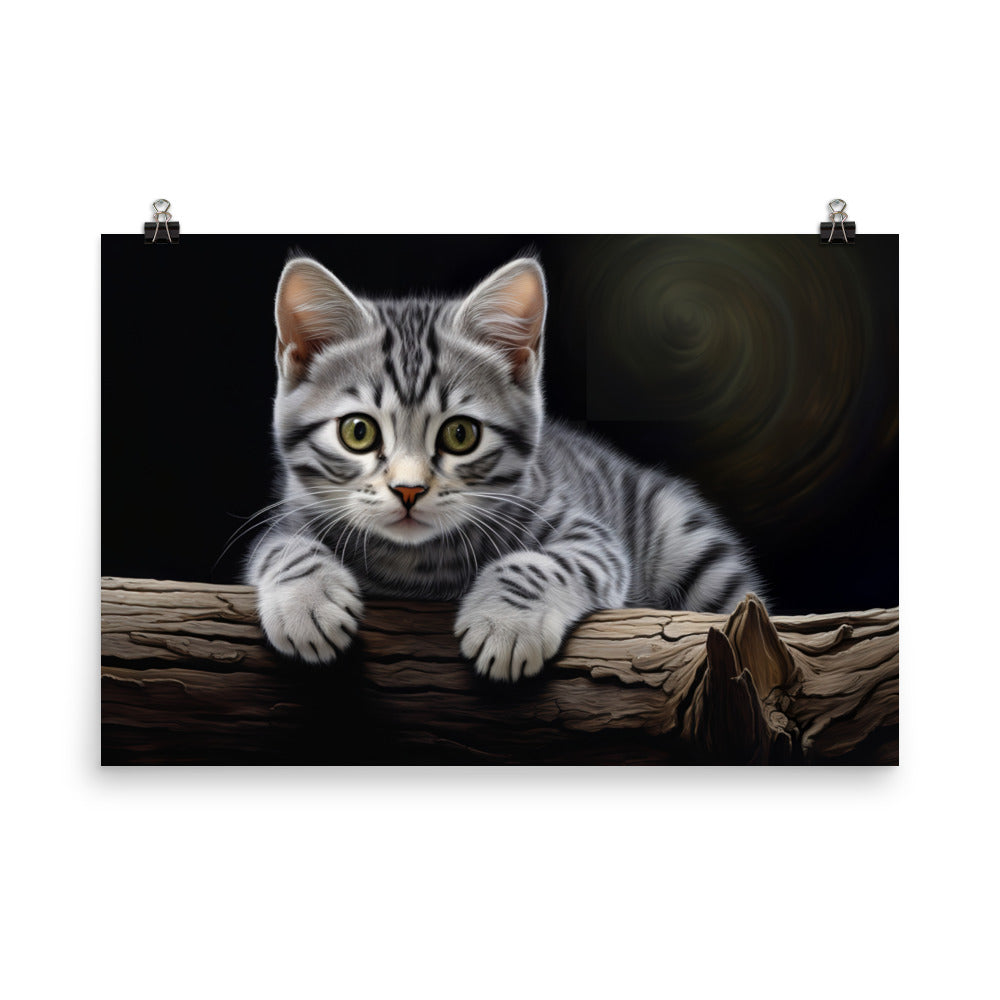 American Shorthair Photo paper poster - PosterfyAI.com