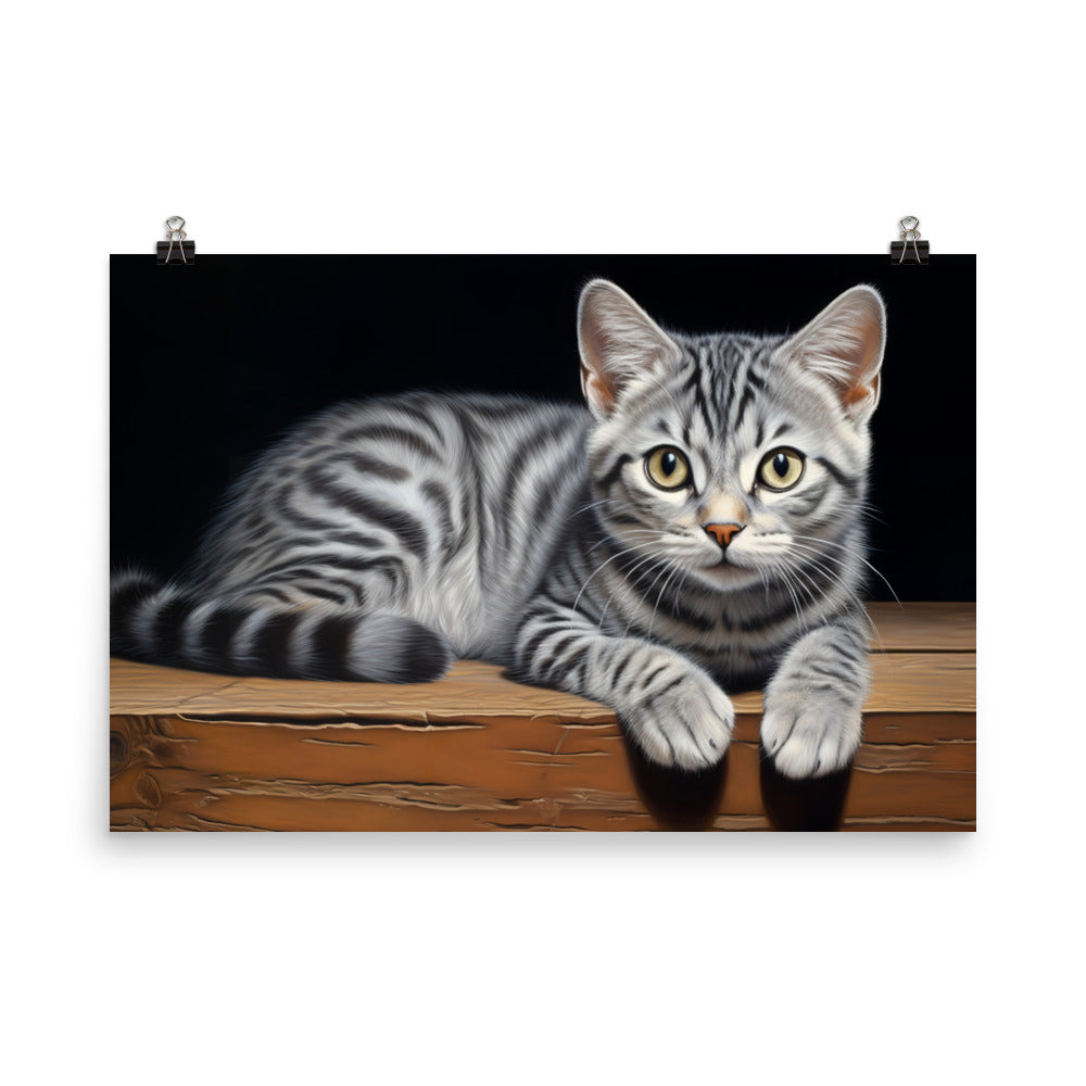 American Shorthair Photo paper poster - PosterfyAI.com