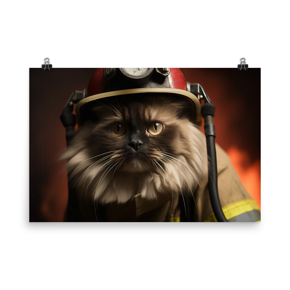 Himalayan Firefighter Photo paper poster - PosterfyAI.com