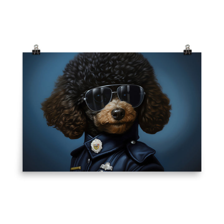Poodle Security Officer Photo paper poster - PosterfyAI.com