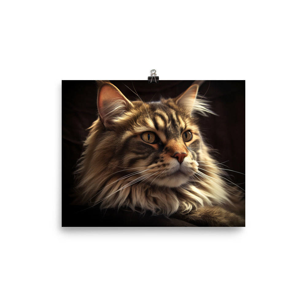 The Majestic Maine Coon photo paper poster - Posterfy.AI