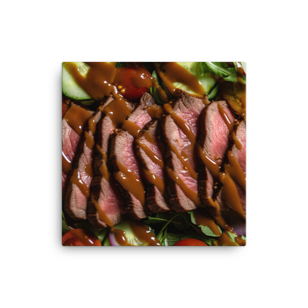 Sirloin Steak Salad with Balsamic Vinaigrette canvas - Posterfy.AI
