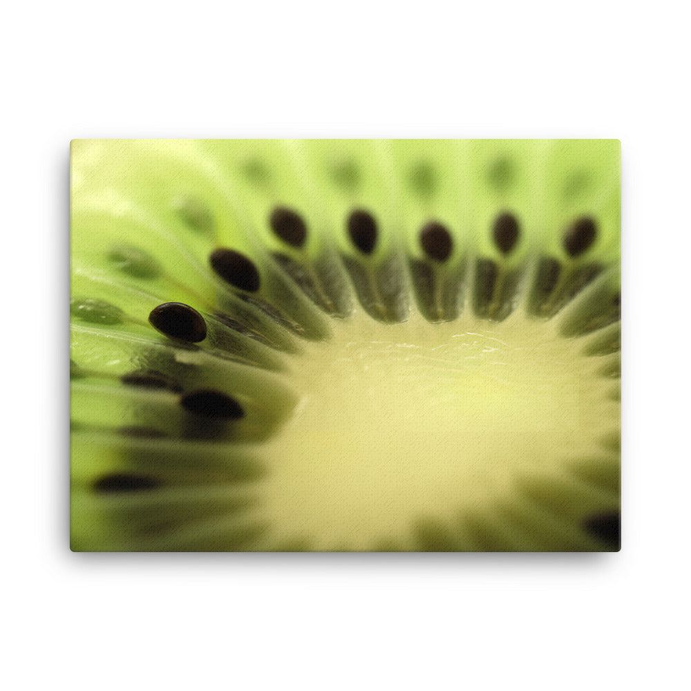 Juicy Green Kiwi Slice canvas - Posterfy.AI