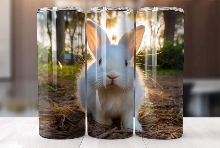 Florida White Bunny Tumbler