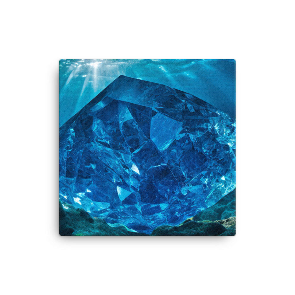 A vivid blue diamond canvas - Posterfy.AI