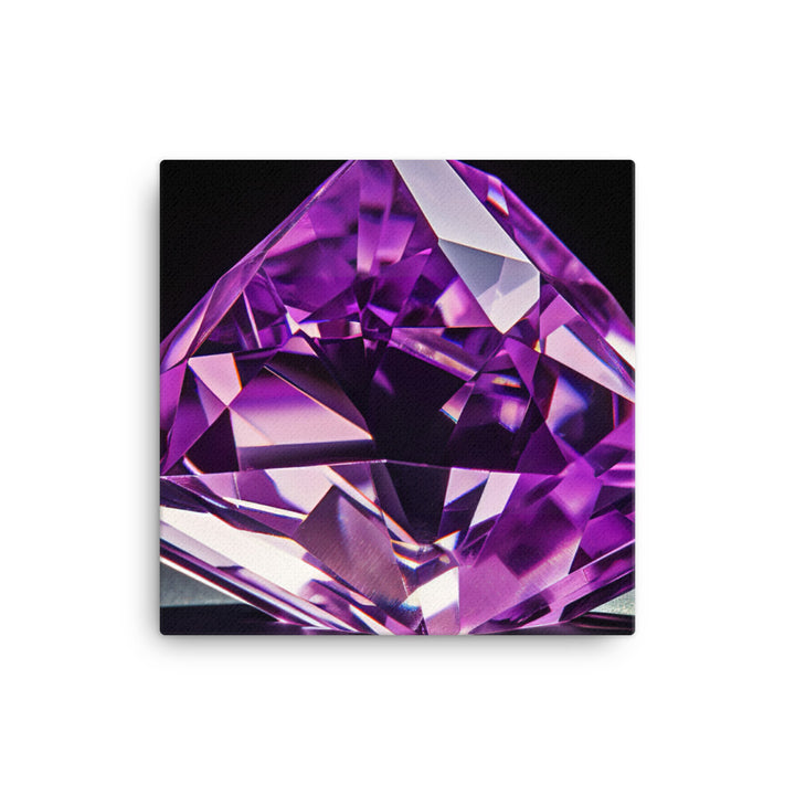 A vibrant purple diamond glimmers in the light canvas - Posterfy.AI