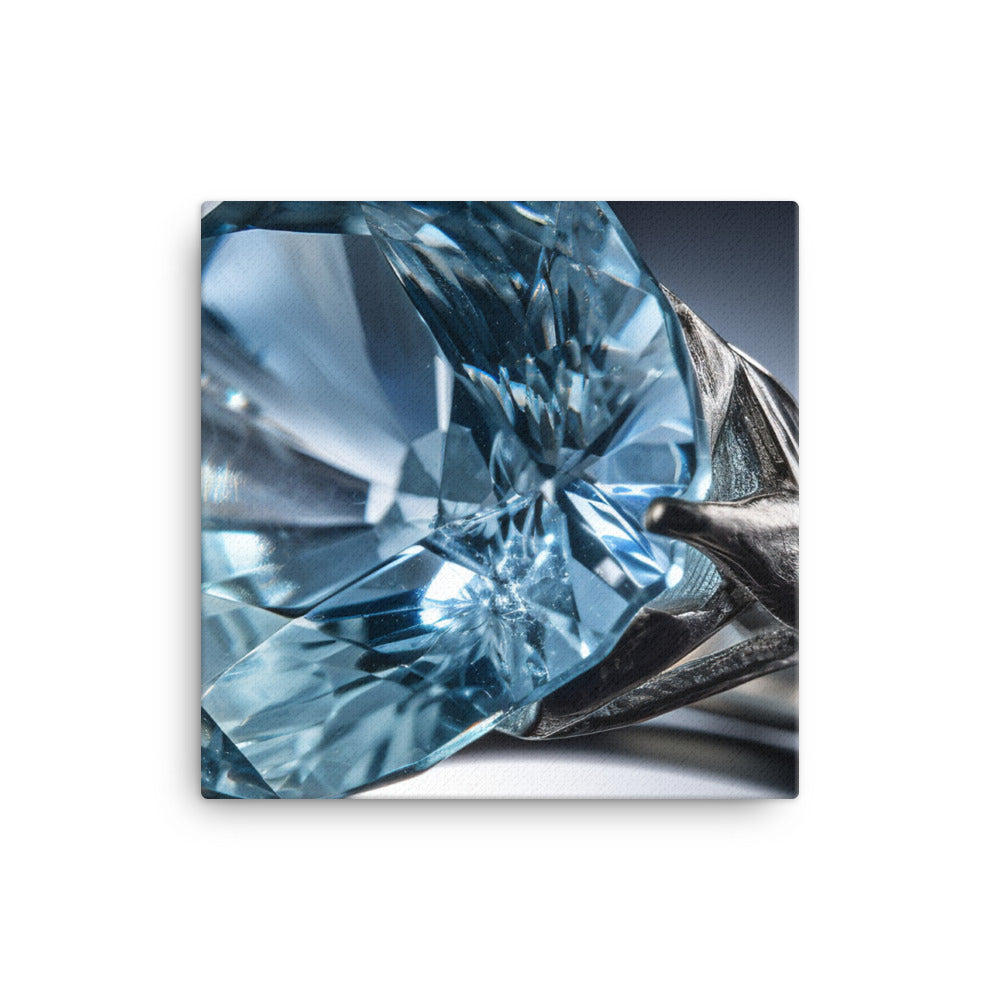 A stunning bluish diamond canvas - Posterfy.AI