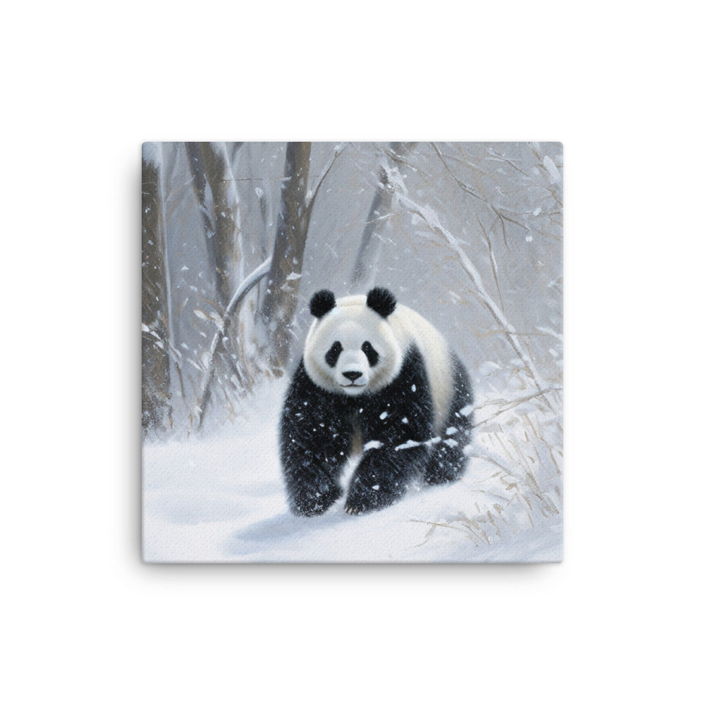 Panda in the Snow canvas - Posterfy.AI