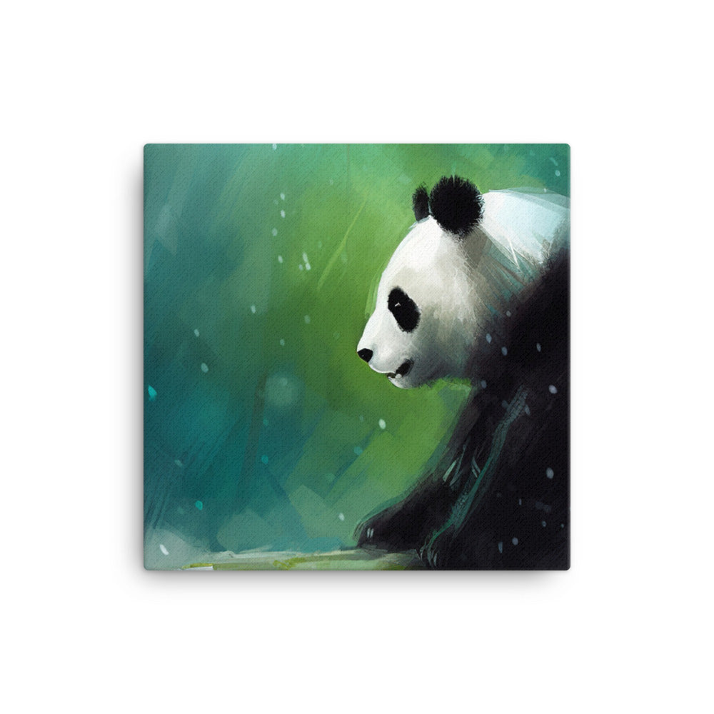 Panda in the Rain canvas - Posterfy.AI
