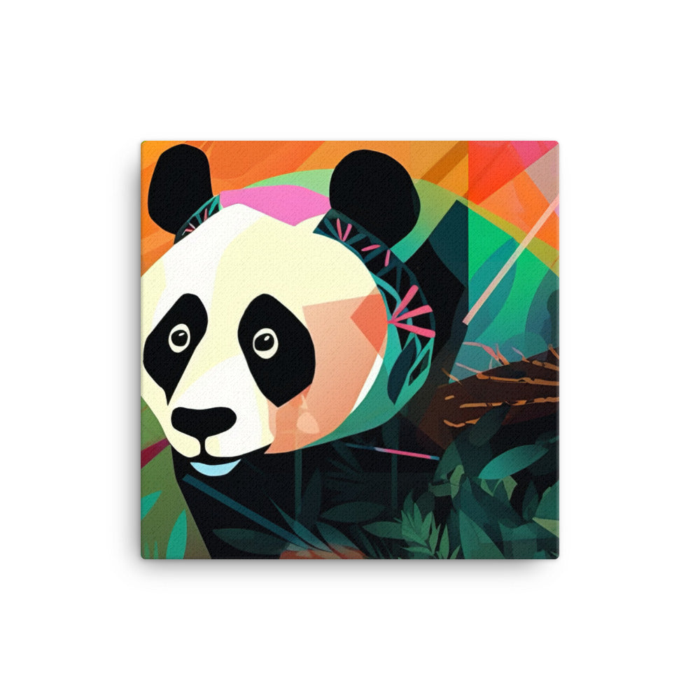 Deco Panda in the Jungle canvas - Posterfy.AI