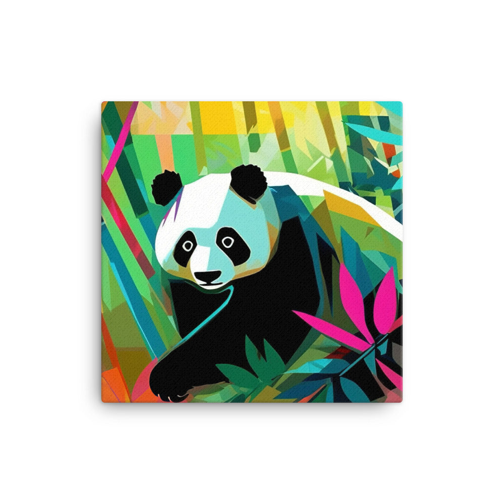 Deco Panda in the Jungle canvas - Posterfy.AI