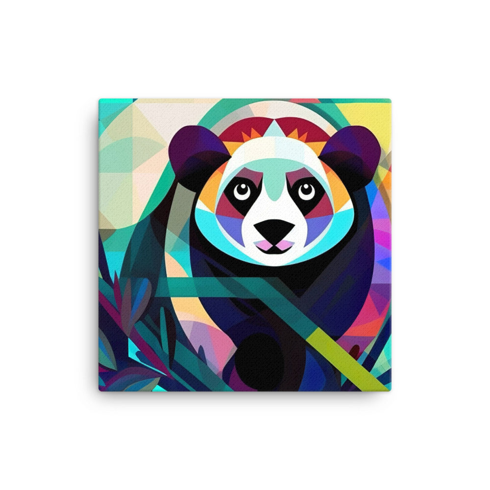 Deco Panda in the Jungle canvas - Posterfy.AI