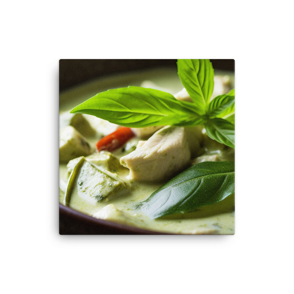 Thai Green Curry canvas - Posterfy.AI