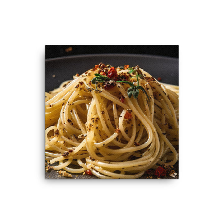 Spaghetti Aglio e Olio canvas - Posterfy.AI