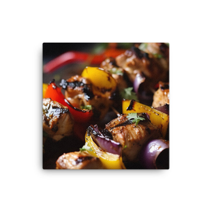 Jerk Chicken Skewers canvas - Posterfy.AI