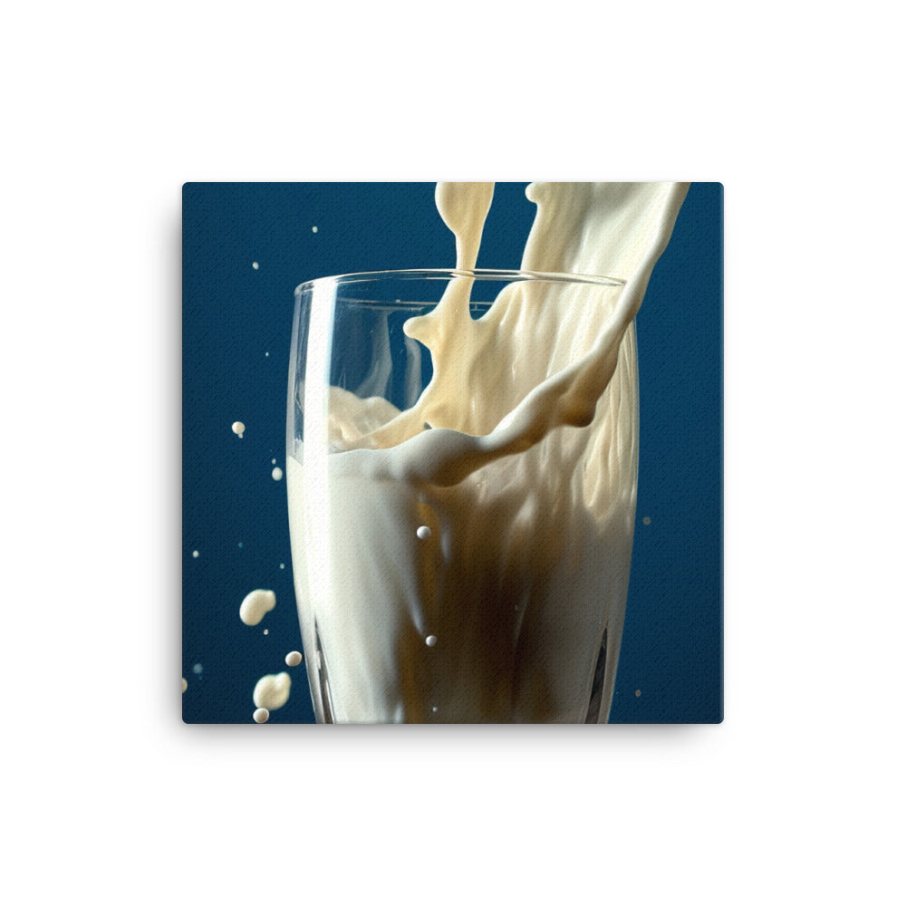 Pouring classic vanilla milkshake canvas - Posterfy.AI