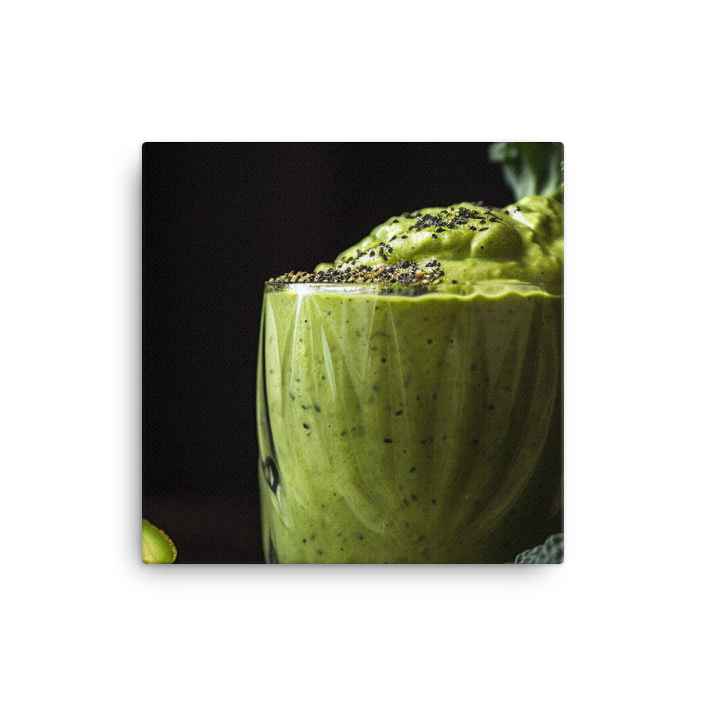 Avocado kale smoothie canvas - Posterfy.AI