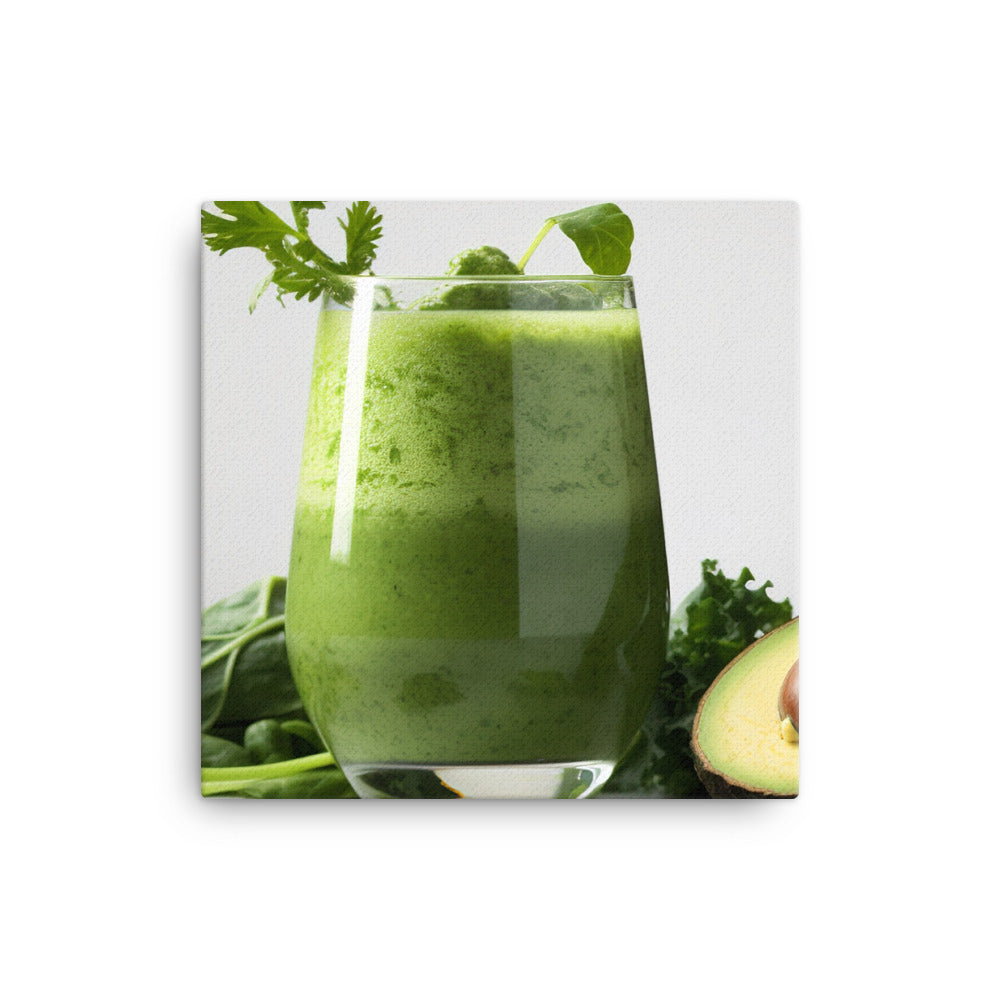 Avocado kale smoothie canvas - Posterfy.AI