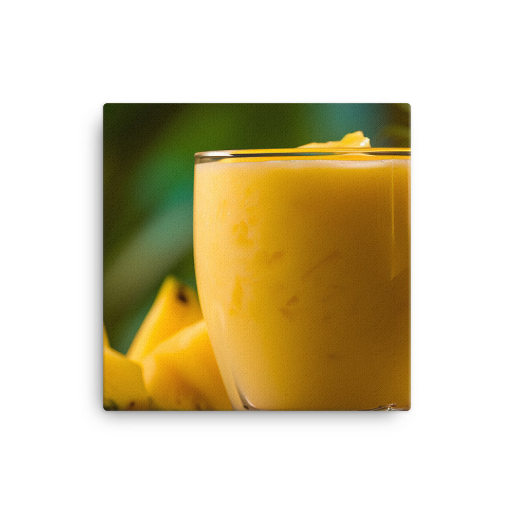 Refreshing mango pineapple smoothie canvas - Posterfy.AI