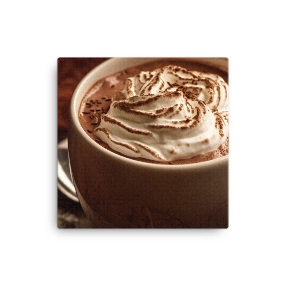 Creamy hot chocolate canvas - Posterfy.AI