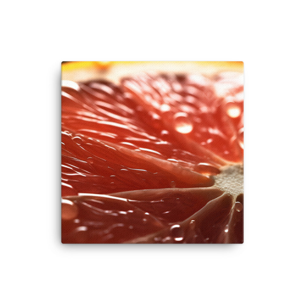 Grapefruit half being squeezed canvas - Posterfy.AI
